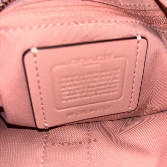 COACH Pink Turnlock Chain Tote 27 in Polished Pebble Leather pink Valentines - Picture 8 of 16